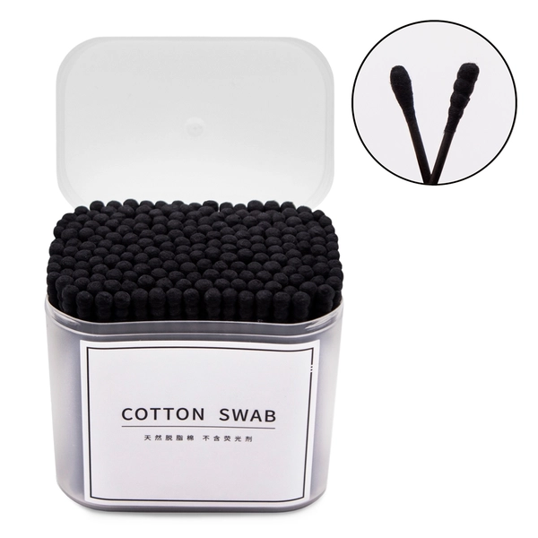 Ватные палочки. Cotton Swab (Чёрные), 200 шт