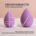 Спонжи для макияжа в футляре, 4 шт. (набор "фиолетовый") 0201